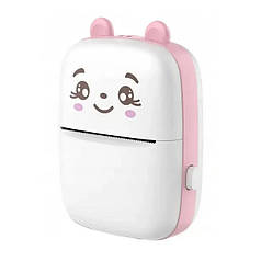 Міні принтер для друку фото з телефону Cat Ears 8499 White/Pink (N020855)