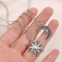 Парні кулони для закоханих сонце та місяць ажурні. Парні кулони для друзів. Біжутерія для двох на подарунок, фото 8