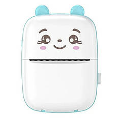 Міні принтер для фото портативний Cat Ears 8499 White/Blue (N020832)