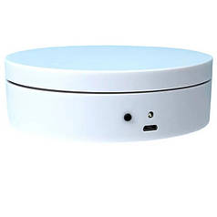 Поворотний стіл для предметної зйомки Mini Electric Turntable 12 см White N