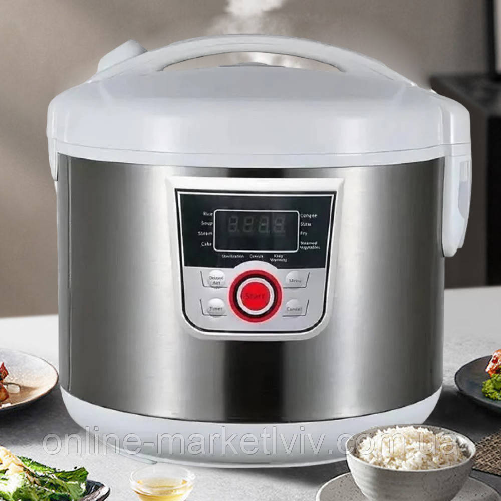 Мультиварка 5л, 1500Вт, з таймером, Domotec MS 7727 / Пароварка / Скороварка / Мультиповар