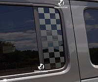 Виниловые наклейки на авто " Шашечки на окно " 50х15 см 2 шт