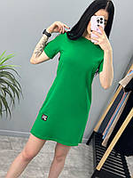 Літнє плаття міні, турецький кулір (чорний, персиковий, блакитний, зелений, бежевий) 42-44, 46-48