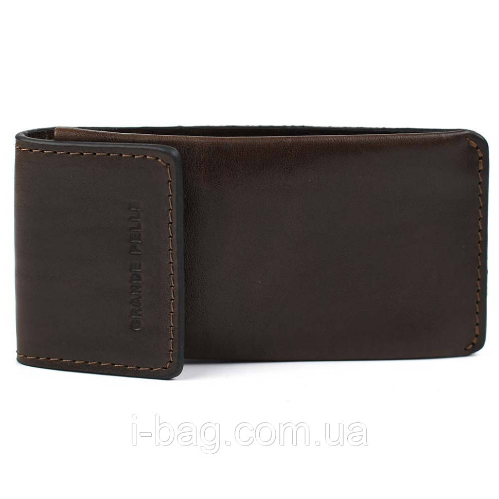 Ключниця шкіряна Grande Pelle 400620 коричнева глянцева