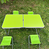 Стол прямоугольный складной для пикника Разные цвета Туристические складные столы + 4 стульчика