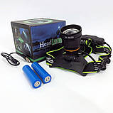 Ліхтар налобний із зовнішнім акумулятором BL-A8-P50, Налобний ліхтар для сто Наголовний ZR-85, фото 2