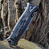 Ніж складний інерційний Buck Strongarm фліппер, склобій, зручний лайнер, чорний, 148, фото 3