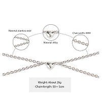 Парні кулони на магнітах у формі серця. Магнітні кулони серця нерозлучники для закоханих пар, фото 5