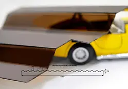 Полікарбонат профільований 0.8*1040*2000мм Бронза