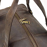 Шкіряна дорожня спортивна сумка тревел TARWA RC-0320-4lx коричнева, фото 7