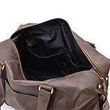 Шкіряна дорожня спортивна сумка тревел TARWA RC-0320-4lx коричнева, фото 8