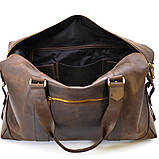 Шкіряна дорожня спортивна сумка тревел TARWA RC-0320-4lx коричнева, фото 9
