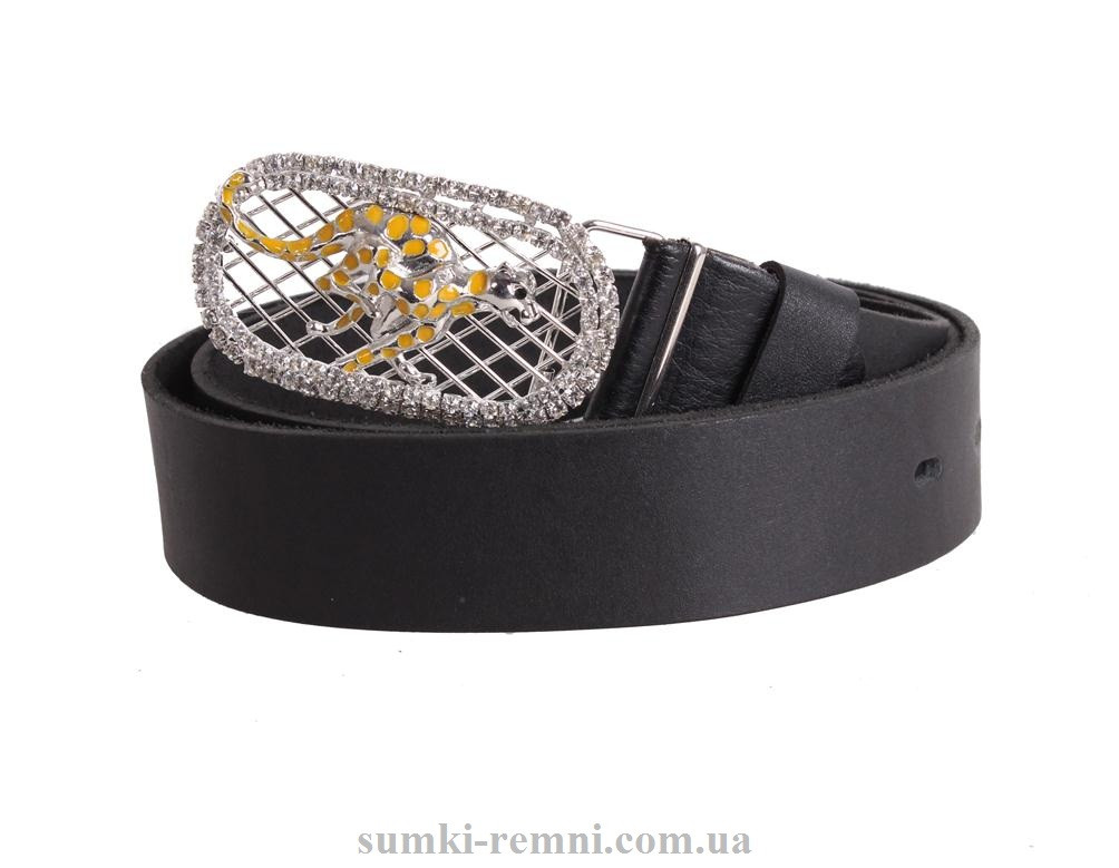 Жіночий ремінь з натуральної шкіри blx90452 чорний, фото 1