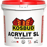 Kosbud Acrylit SL силиконовая декоративная штукатурка барашек шуба камешковая зерно 1мм ведро 25 кг