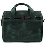 Чоловіча сумка-портфель із натуральної шкіри зелена RE-1812-4lx TARWA, фото 5