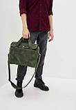 Чоловіча сумка-портфель із натуральної шкіри зелена RE-1812-4lx TARWA, фото 9