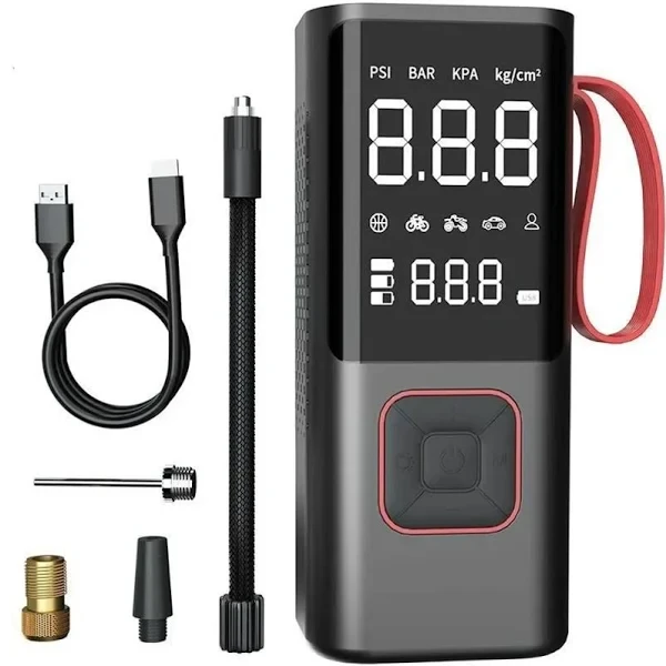 Автомобільний повітряний насос бездротовий Car Air Pump ATJ-6988 Акумуляторний портативний компресор