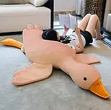 Гусак м'яка іграшка плюшева 190см іграшка обіймашка Рожевий, фото 2