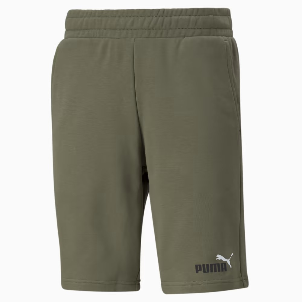 Шорти спортивні чоловічі Puma Essentials+ Two-Tone 586766 32 (хакі, бавовна, стандарт, з кишенями, бренд пума)