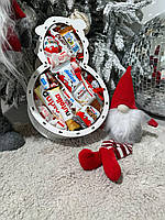 Сладкий подарочный бокс для девушки с конфетками набор в форме снеговика для жены, мамы, ребенка SSbox-43