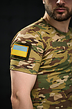 Чоловіча тактична футболка камуфляж мультикам для повсякденного носіння для військовослужбовців, фото 5