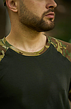 Якісна літня чоловіча футболка для військовослужбовців мультикам + хакі для повсякденного носіння, фото 5