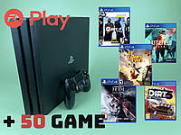 PlayStation 4 Pro на 1Тб, Підписка EA Play(12 місяців), + 50 Ігор