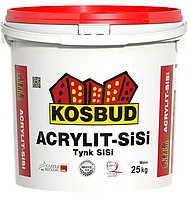 Kosbud Acrylit SISI силікатно-силіконова декоративна штукатурка баранець шуба камінцева товщина зерна 1мм відро 25 кг