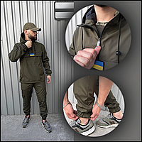 Тактический армейский анорак terra хаки мужской, военный костюм с комплектом защиты, костюм анорак штаны L QAX