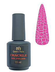 Гель-лак кракелюр Queen Nails Crackle №03, 15 мл (рожевий)