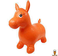Детский прыгун-лошадка, резиновый, игрушка, оранжевый, от 1 года, Bambi MS0737Orange