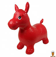 Детский прыгун-лошадка, резиновый, игрушка, красный, от 1 года, Bambi MS0737Red