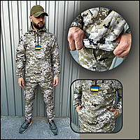 Армейский военный Terra костюм анорак штаны, камуфляж пиксель светлы, тактическая одежда и обувь L QAX CKit