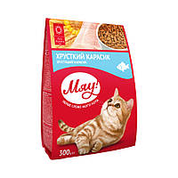 Сбалансированный сухой корм Мяу! для взрослых кошек Хрустящий карасик 300 г