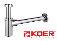 Сифон для умывальника Koer BT-01-01 1 1/4'' (хром) (KR3407)