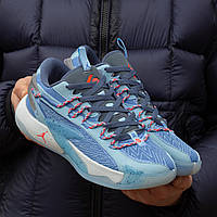 Кроссовки мужские Nike AIR JORDAN LUKA 2 BLUE, Найк Джордан кожа текстиль. Код IN-1742