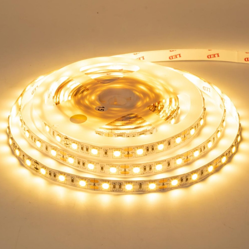 Світлодіодна LED стрічка з клейкою основою 10мм 14,4 Вт/м 60 LED/м IP20 МТК-300WW5050-14,4W теплий білий (5м)