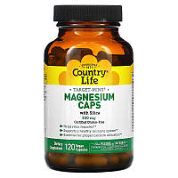 Витамины и минералы Country Life Target-Mins Magnesium Caps with Silica 300 mg, 120 вегакапсул DS
