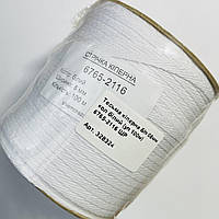 Тесьма кіперна х/б 08мм колір білий (уп 100м) 6765-2116 ШР