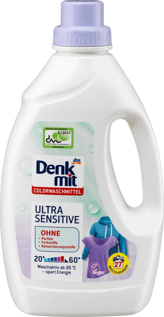 Гель для прання Denkmit Colorwaschmittel Ultra Sensitive, 1,5 L