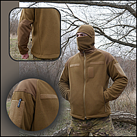 Флисовая кофта тактическая плотная армейская койот для мужчин, кофта мужская военная флиска зсу XL, Хаки CKit