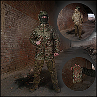 Плащ-дождевик Kiborg мультикам, военный мужской армейский тактический дождевой плащ для армии CKit