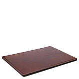 Кожаний бювар, килимок на стіл керівника (Італія) TL142054 з органайзером (Темно-коричневий), фото 3