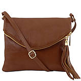 Жіноча шкіряна сумка Tuscany Leather Young Bag TL141153 (Коньяк), фото 8