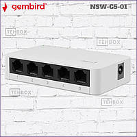 Гігабітний мережевий комутатор Gembird NSW-G5-01 5 портовий