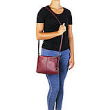 Жіноча шкіряна сумка через плече TL141720 Tuscany Leather (Коньяк), фото 2