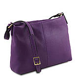 Жіноча шкіряна сумка через плече TL141720 Tuscany Leather (Коньяк), фото 3
