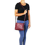 Жіноча шкіряна сумка через плече TL141720 Tuscany Leather (Коньяк), фото 7