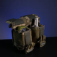 Тактический подсумок kiborg для двух гранат ф-1 мультикам на войну, подсумки для гранат подсумки гранатные