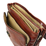 Кожаний чоловічий портфель мультифункціональний Alessandria Tuscany TL142067 (Черний), фото 8
